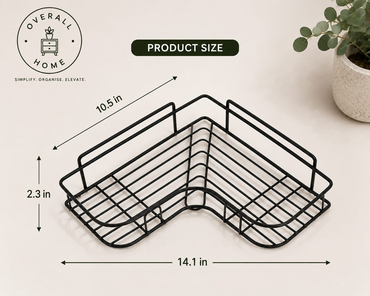 Washroom Corner Stand Metal Organizer