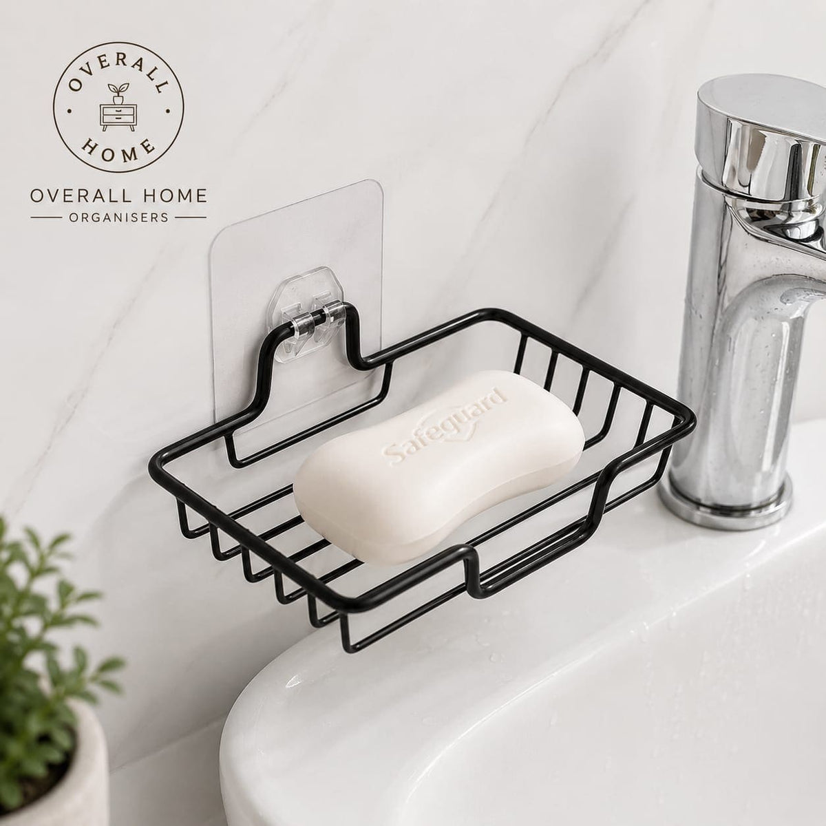 Metal Soap Tray with Adhesive Hook