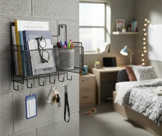 Wall Mounted Mesh Storage Baskets | Adhesive Hanging Organizer for Kitchen & Bathroom SALE🔍
